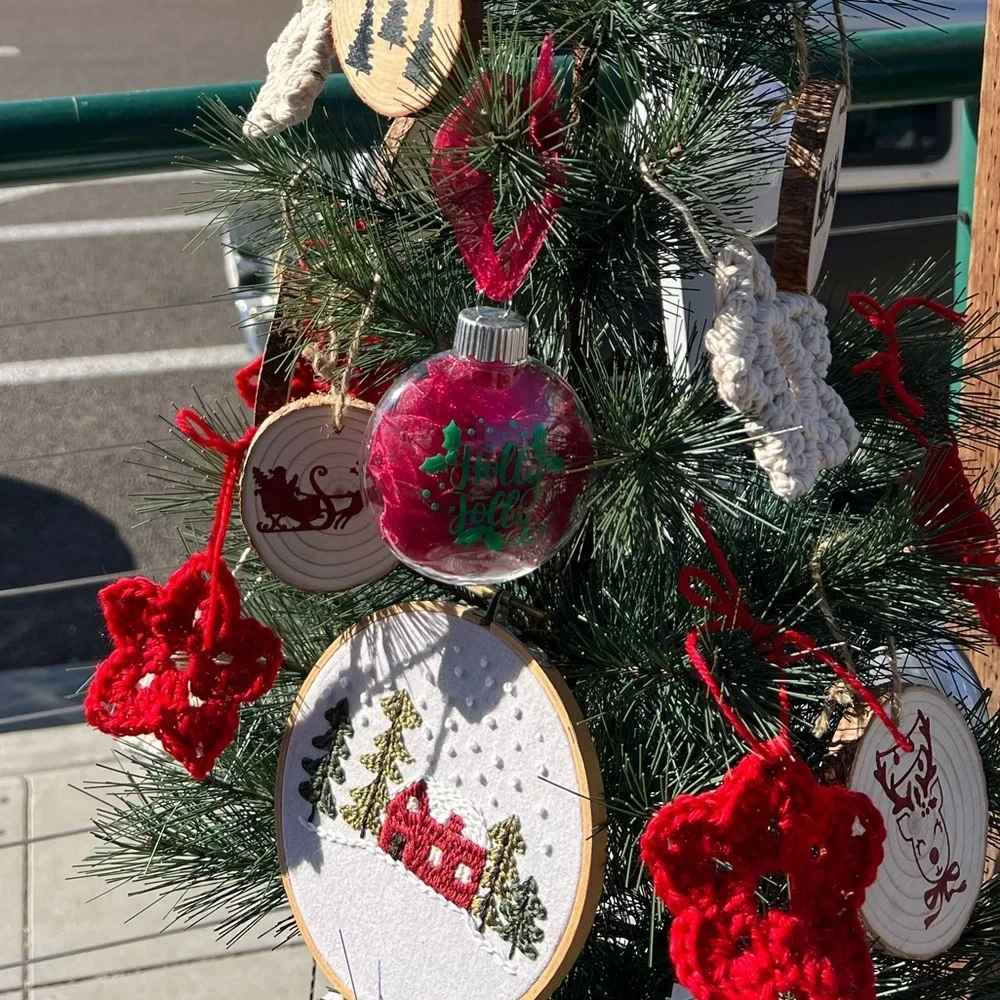 Set of 4 Crochet Star Ornaments